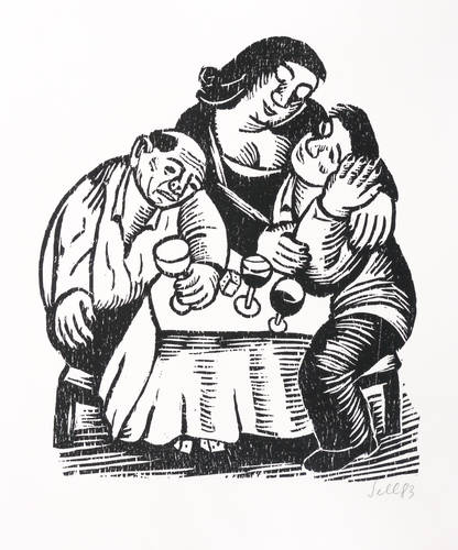 Sell, Lothar -  -  - Liebespaar im Weinkeller