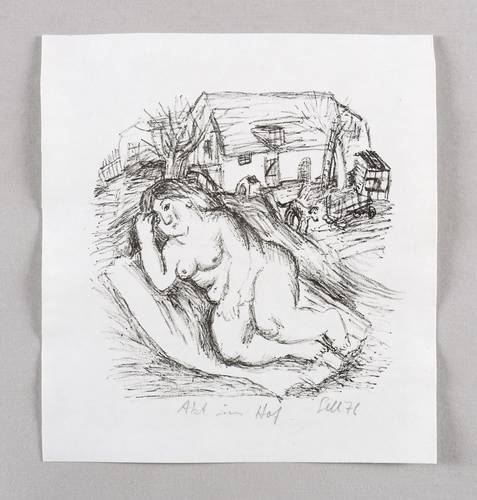 Sell, Lothar -  -  - Akt im Hof