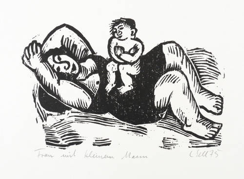 Sell, Lothar -  -  - Frau mit kleinem Mann