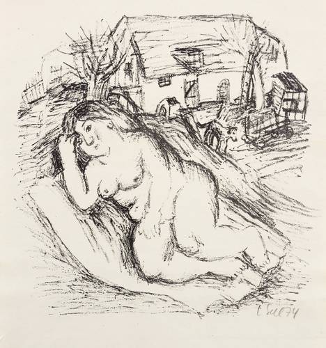 Sell, Lothar -  -  - Akt im Hof