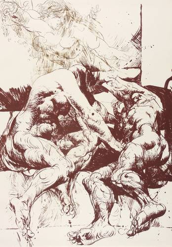 Sitte, Willi - Ars amatoria - Ars amatoria - Schwebende Figur über Paar