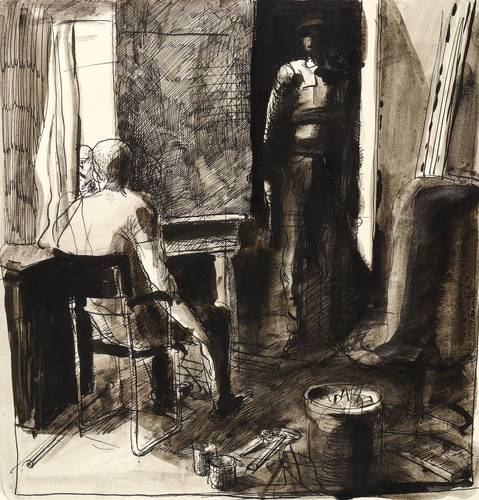 Stelzmann, Volker -  -  - Selbst im Atelier