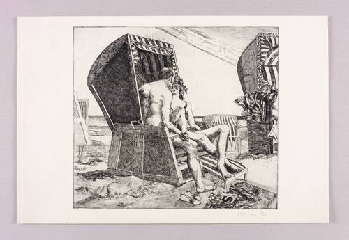 Stelzmann, Volker -  -  - Strand VII (Paar im Strandkorb)