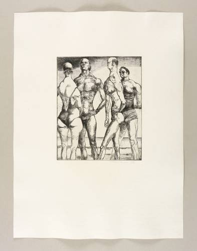 Stelzmann, Volker -  -  - Strand III (Eine Frau und drei Männer)