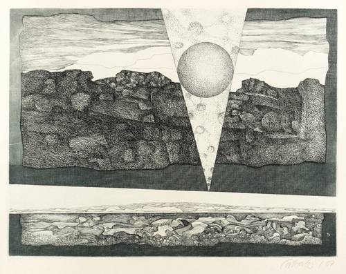 Sylvester, Peter -  -  - Landschaft mit Planetendreieck