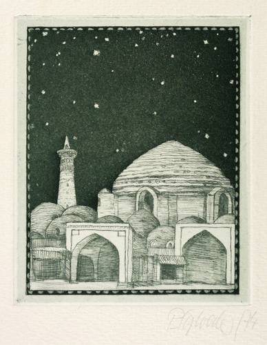 Sylvester, Peter - Kalon-Moschee in Buchara mit Minarett - Kalon-Moschee in Buchara mit Minarett - Tausendundeine Nacht (zu Peter Biele)