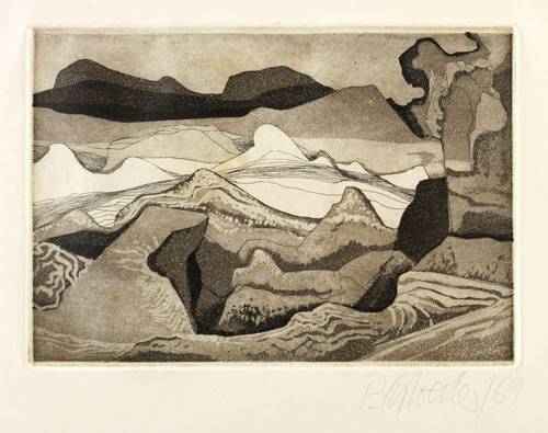 Sylvester, Peter -  -  - Ohne Titel (Phantastische Landschaft)