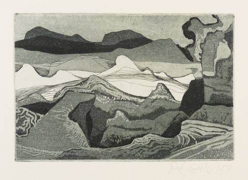 Sylvester, Peter -  -  - Ohne Titel (Phantastische Landschaft)