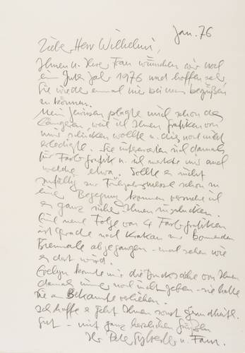 Sylvester, Peter -  -  - Brief an Christoph Wilhelmi