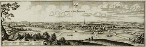 Schöppenstedt - Panoramaansicht - Panoramaansicht - Prospect der Statt Scheppenstedt