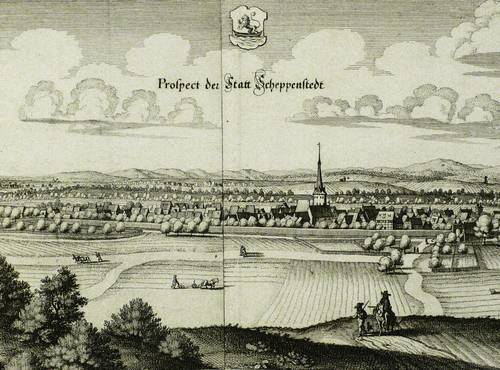 Schöppenstedt - Panoramaansicht - Panoramaansicht - Prospect der Statt Scheppenstedt