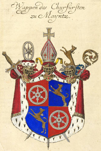 Mainz - Kurfürstliches Wappen - Kurfürstliches Wappen - Wappen des Churfürsten zu Mayntz
