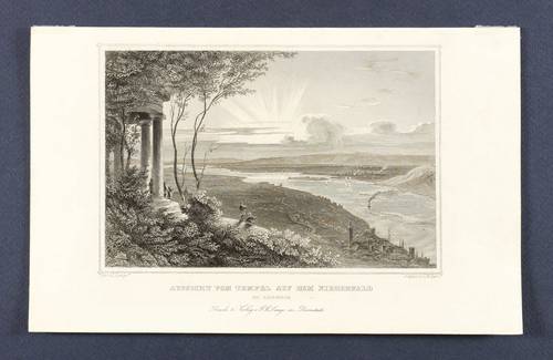 Rüdesheim am Rhein - Blick vom Niederwaldtempel - Blick vom Niederwaldtempel - Aussicht vom Tempel auf dem Niederwald bei Rüdesheim