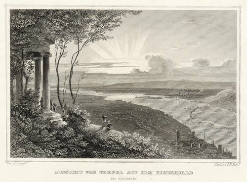 Rüdesheim am Rhein - Blick vom Niederwaldtempel - Blick vom Niederwaldtempel - Aussicht vom Tempel auf dem Niederwald bei Rüdesheim