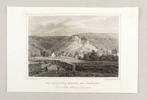 Haardt (Neustadt an der Weinstraße) - Teilansicht mit Burg Winzingen - Teilansicht mit Burg Winzingen - Das Haardter Schloss bei Neustadt