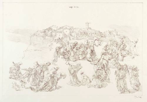 Tübke, Werner -  -  - Studie zu Toskanisches Happening