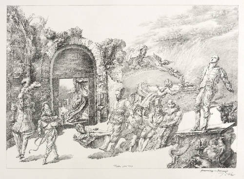 Tübke, Werner -  -  - Happening in Pompeji II