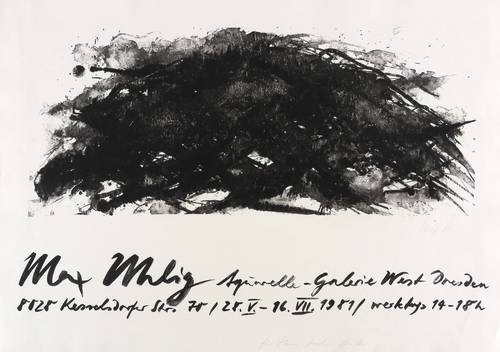 Uhlig, Max - Ausstellungsplakat Galerie West - Ausstellungsplakat Galerie West - Landschaftsformation