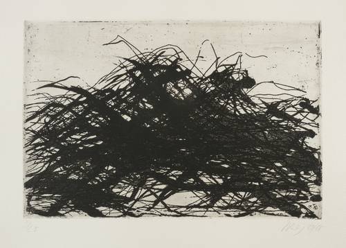 Uhlig, Max -  -  - Büsche an Böschung