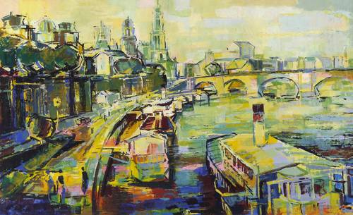 Pusch, Richard -  -  - An der Brühlschen Terrasse in Dresden