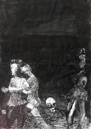 Weidensdorfer, Claus -  -  - Figurengruppe mit Schädel