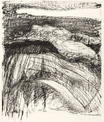 Weidensdorfer, Claus -  -  - Ohne Titel (Über Landschaft hingestreckter Akt)