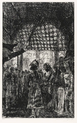 Weidensdorfer, Claus -  -  - Der Mensch und die Stadt I (Bahnsteig)