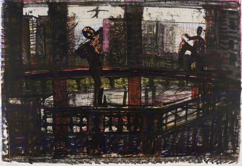 Weidensdorfer, Claus -  -  - Ohne Titel (Menschen in der Stadt)