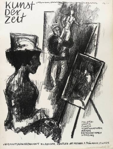 Weidensdorfer, Claus - Plakat Galerie Kunst der Zeit Dresden - Plakat Galerie Kunst der Zeit Dresden - Galerie-Interieur Kunst der Zeit