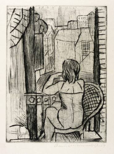 Weidensdorfer, Claus -  -  - Frau am Fenster