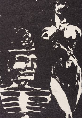 Weidensdorfer, Claus -  -  - Ohne Titel (Krieger und Frauenakt)