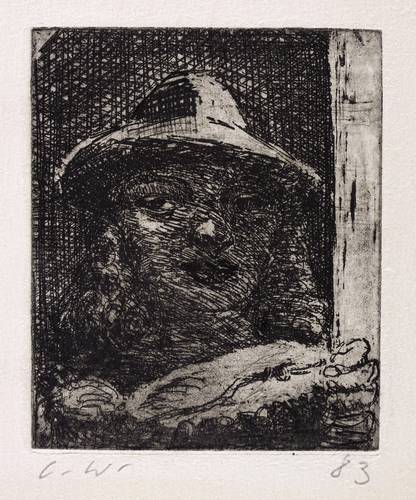 Weidensdorfer, Claus -  -  - Kopf (Frau mit Hut)