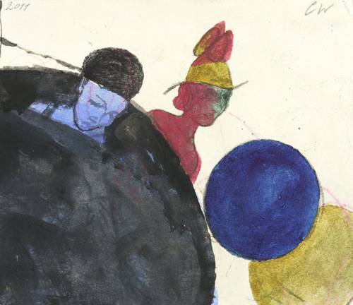 Weidensdorfer, Claus -  -  - Ohne Titel (Figuren und Kugeln)