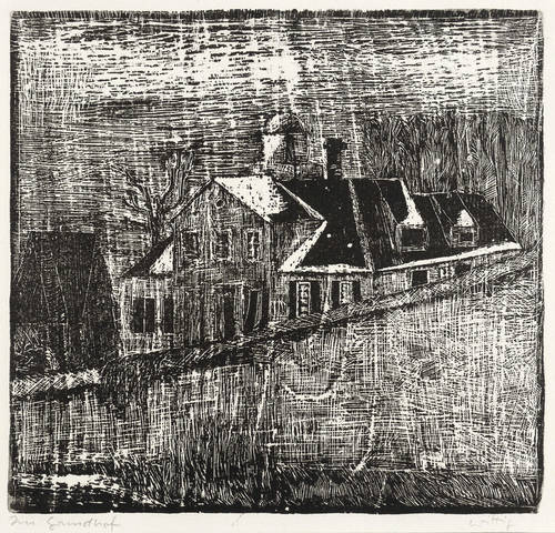 Wittig, Werner - Grundhof (Radebeul) - Grundhof (Radebeul) - Haus im Schnee (Im Grundhof)