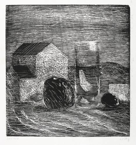 Wittig, Werner -  -  - Giebel, Apfel, Glas