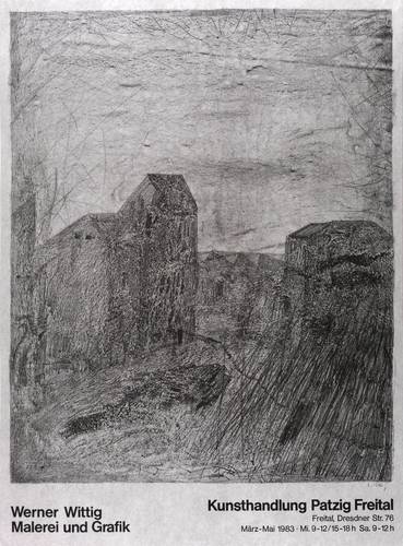 Wittig, Werner - Ausstellungsplakat Kunsthandlung Patzig Freital - Ausstellungsplakat Kunsthandlung Patzig Freital - Hinterhof
