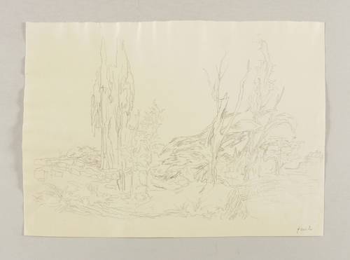 Zander, Heinz -  -  - Südliche Landschaft (Studie)