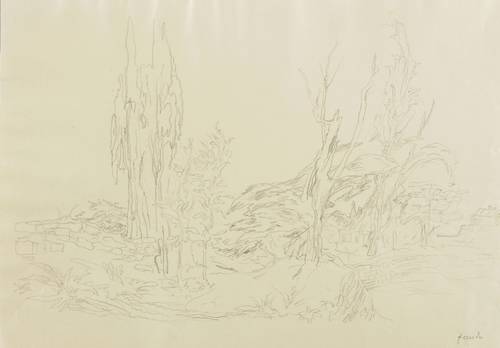 Zander, Heinz -  -  - Südliche Landschaft (Studie)