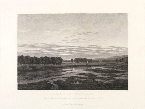 Friedrich, Caspar David (nach) - Das Große Gehege - Das Große Gehege - Abend an der Elbe